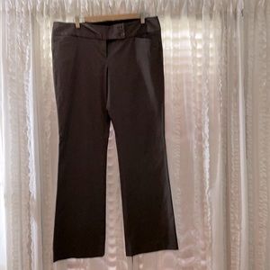 Brown striped stretch dress pant
